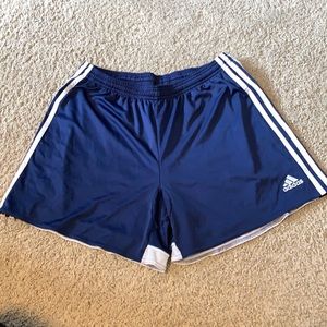 Adidas navy soccer shorts Size L